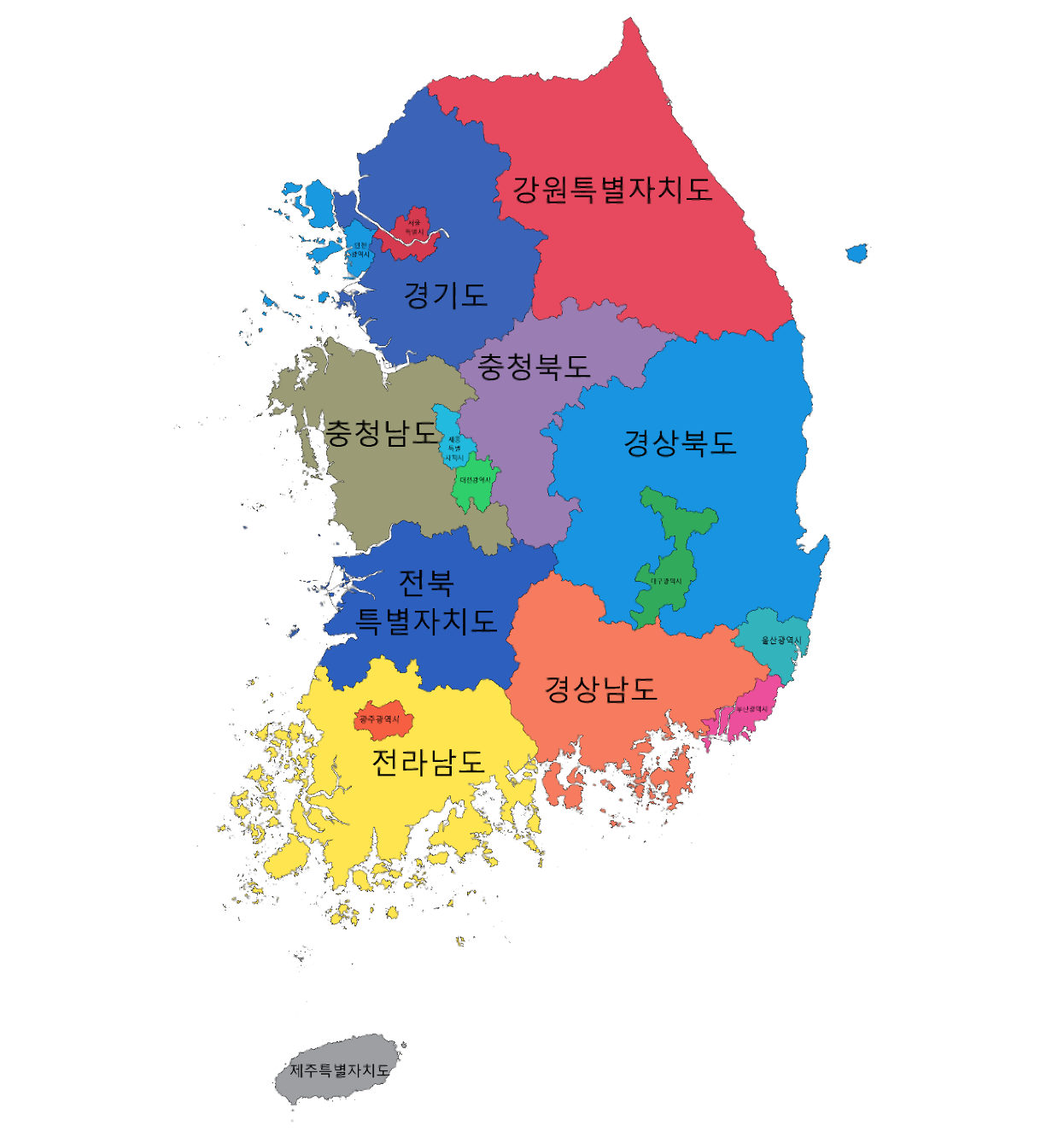 권역 지도